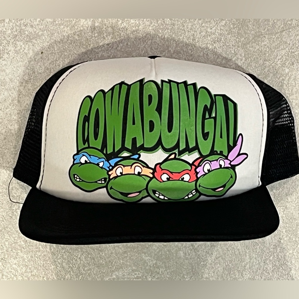 Teenage mutant ninja turtles cowabunga SnapBack mesh hat Nickelodeon like new